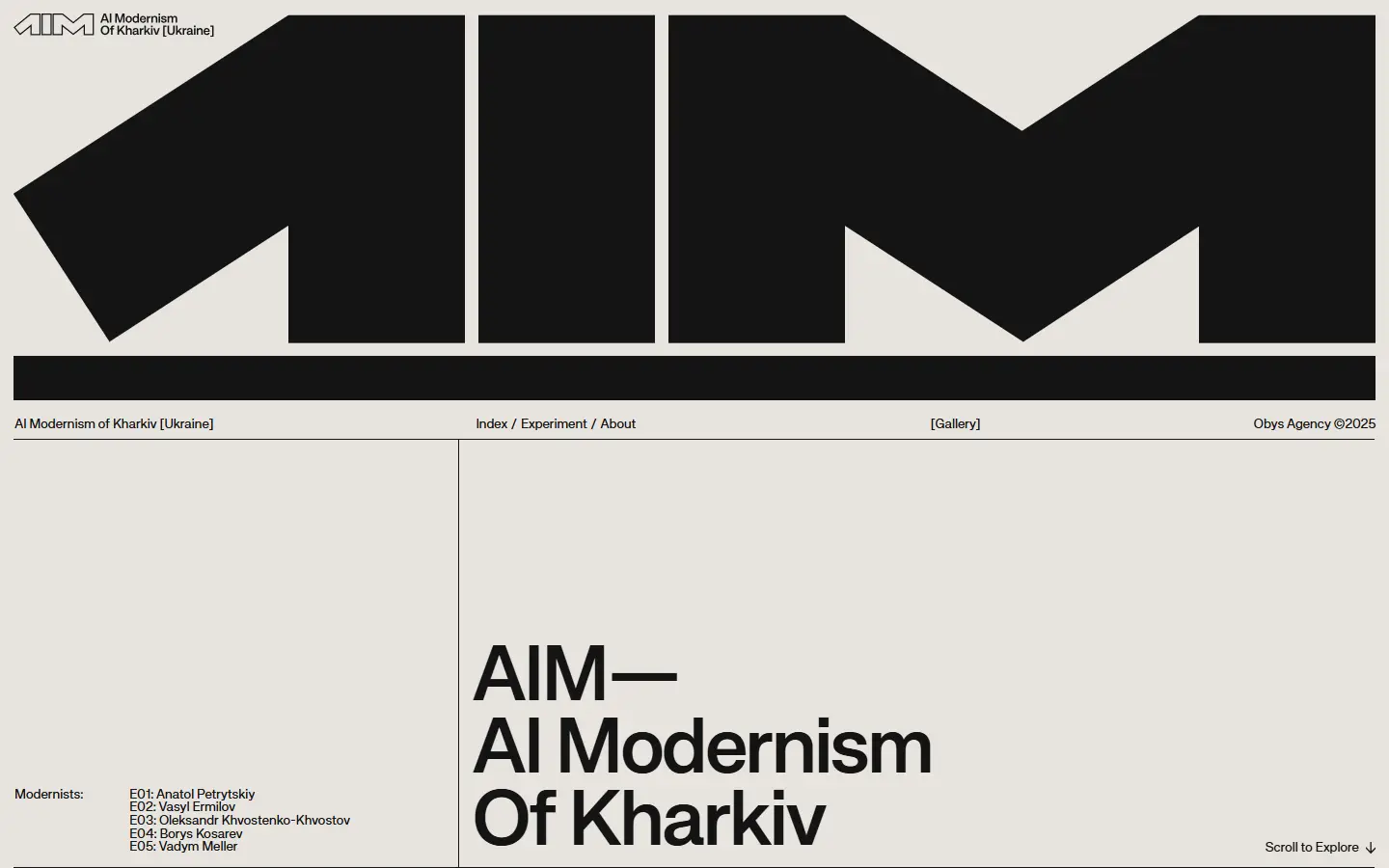 AIM — AI Modernism of Kharkiv homepage