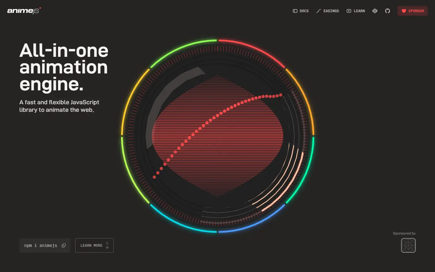 Anime.js homepage