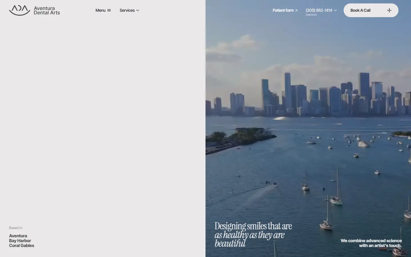 Aventura Dental Arts homepage