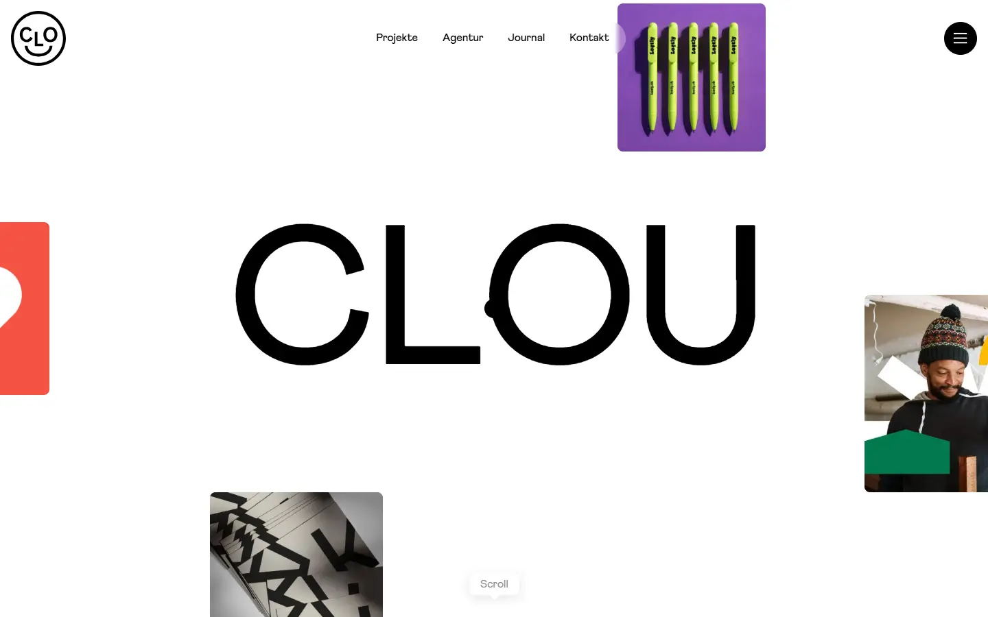 Clou – Agency Portfolio homepage