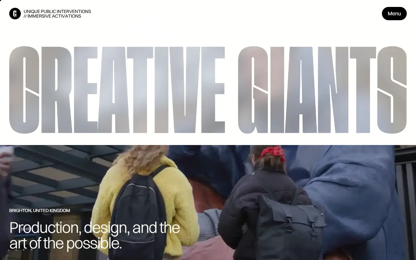 Creative Giants homepage