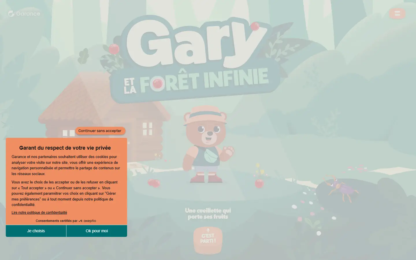 Gary and the endless forest homepage