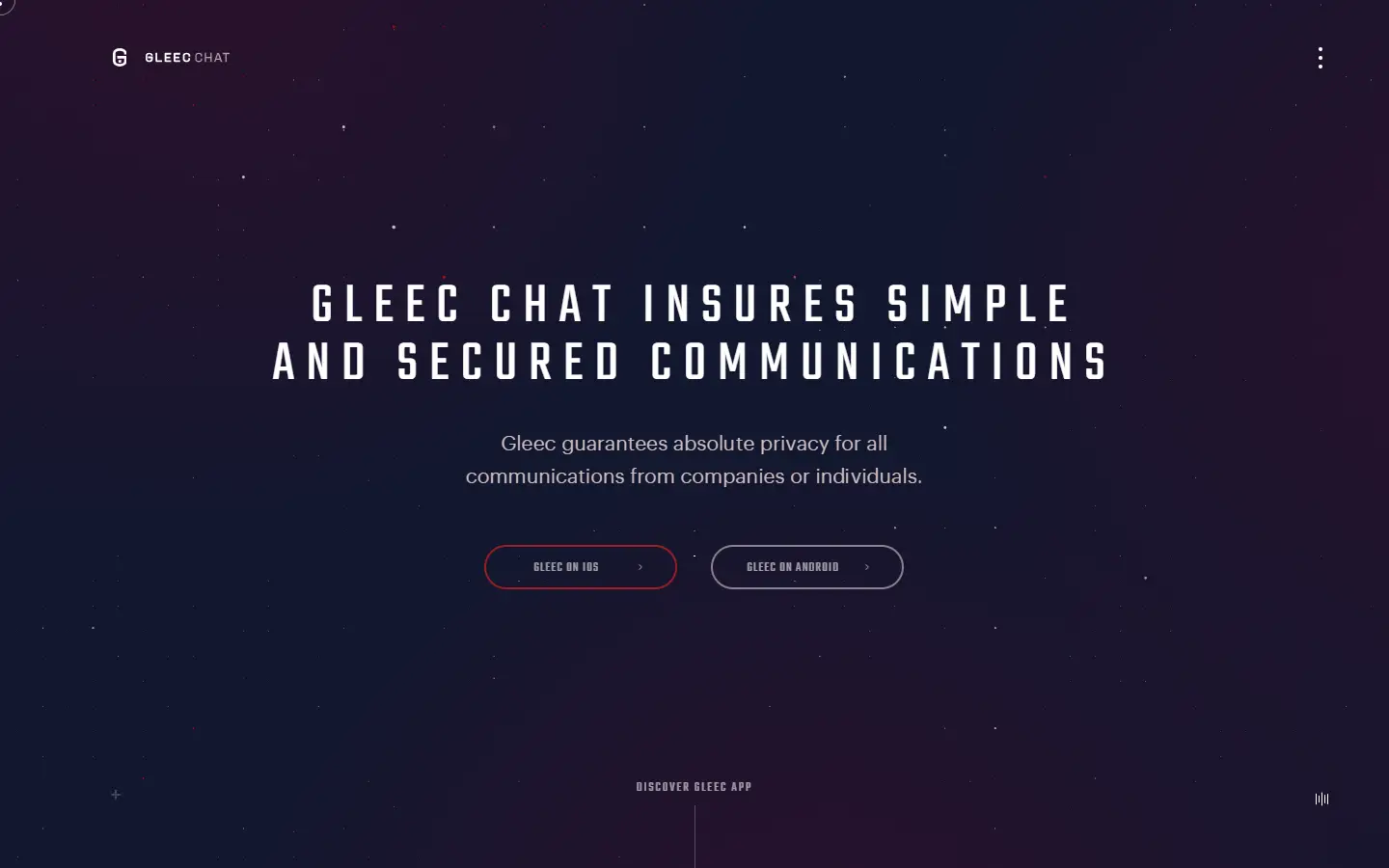 Gleec Chat homepage
