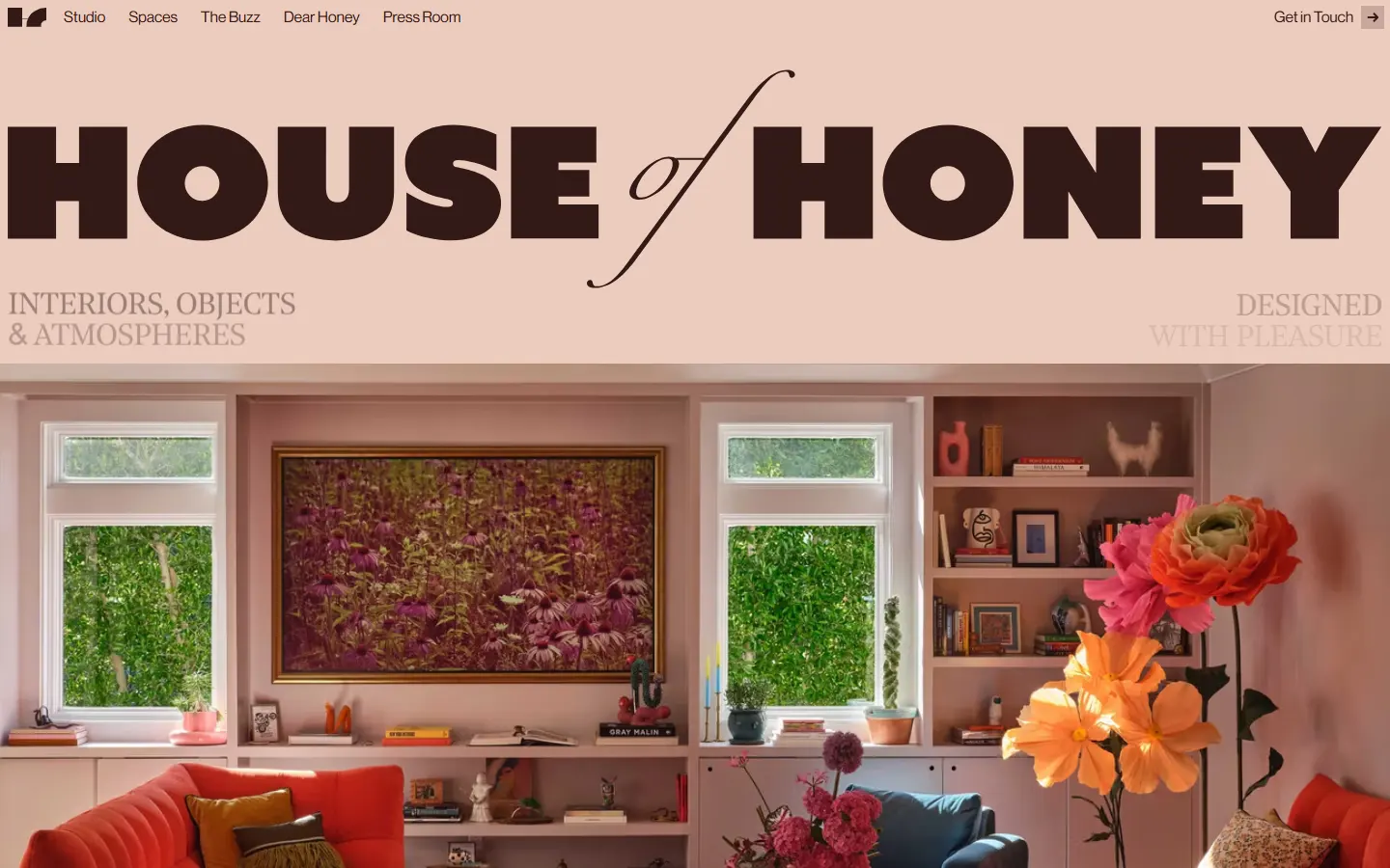 House of Honey homepage