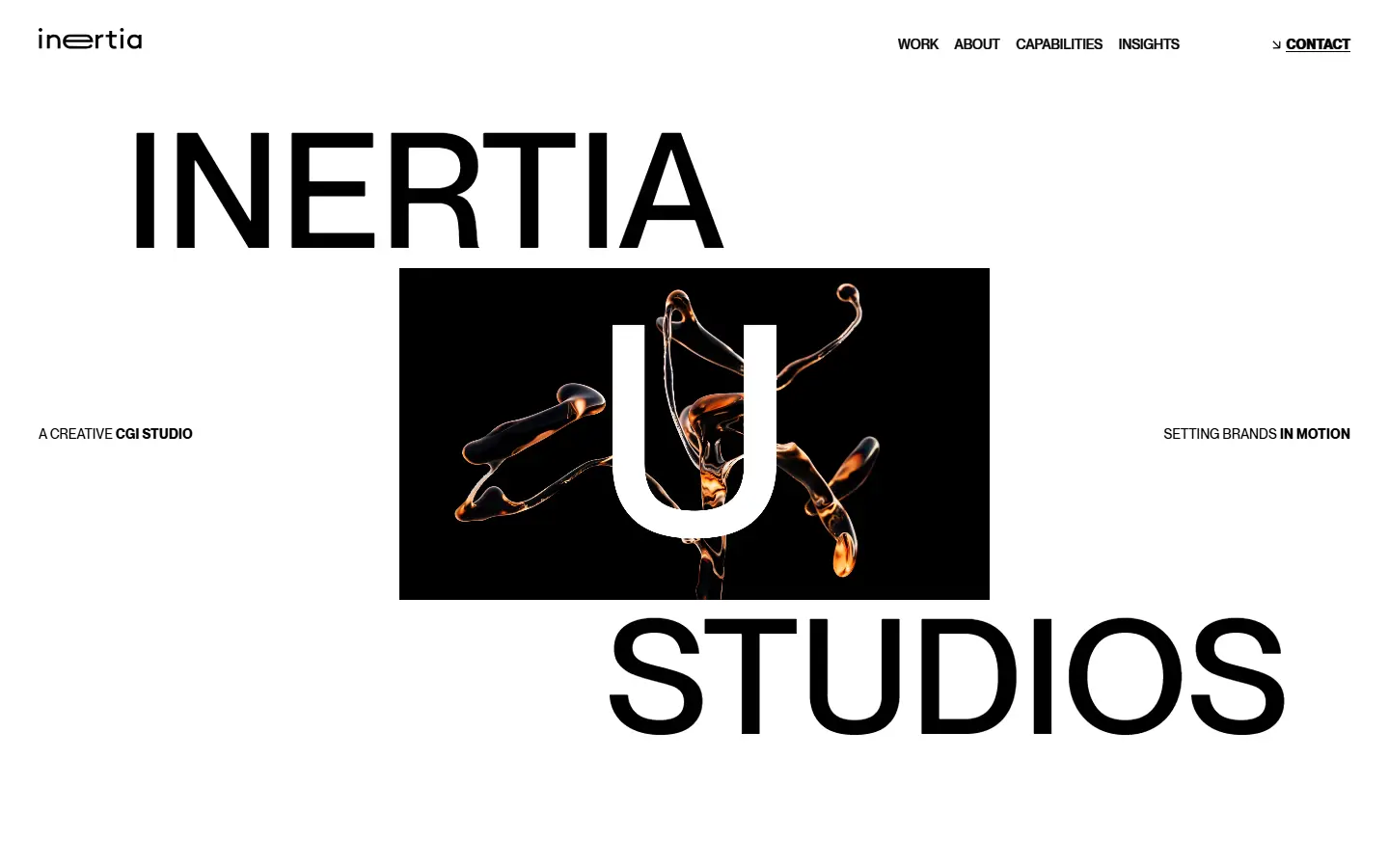 Inertia Studios homepage