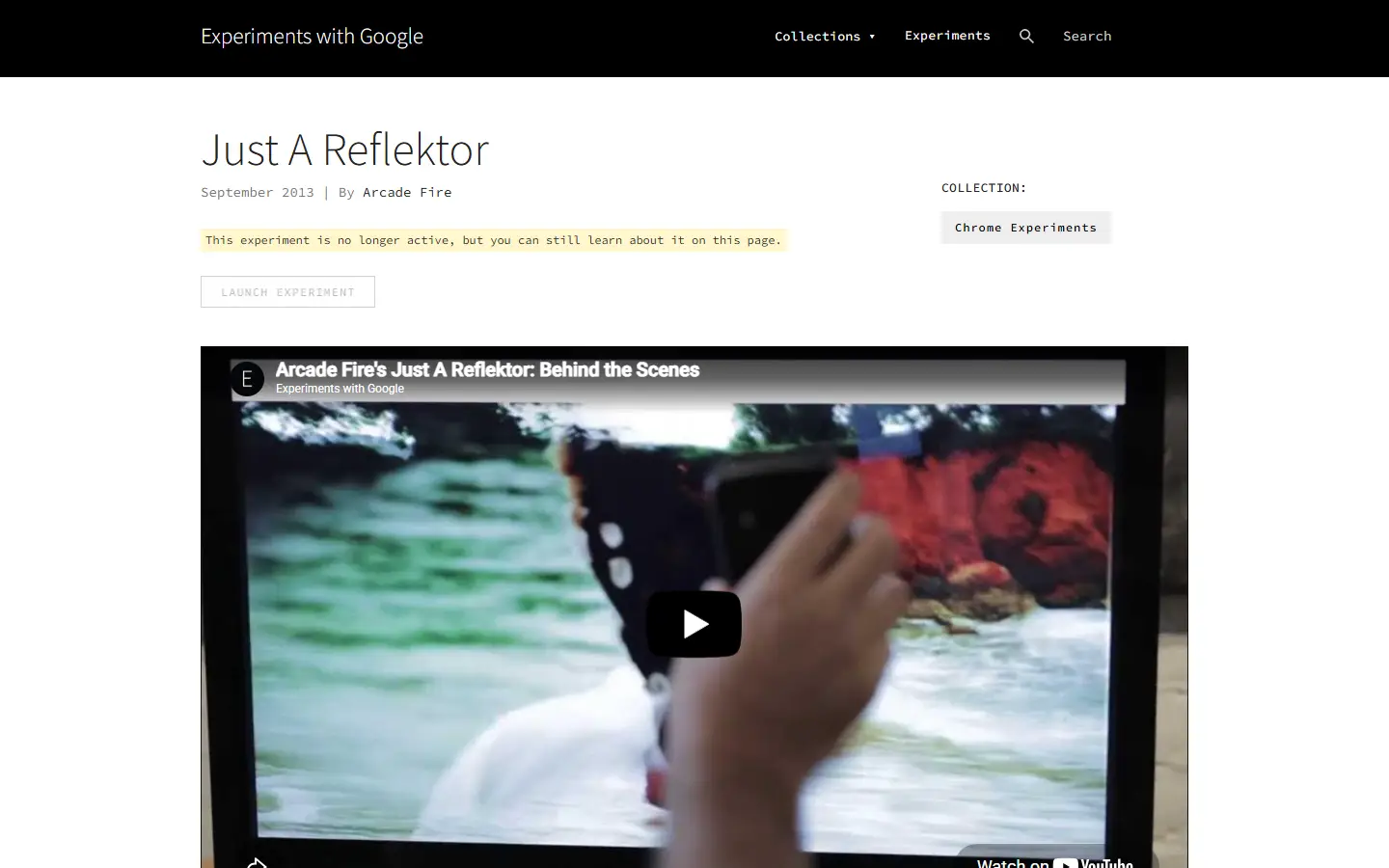 Just A Reflektor homepage