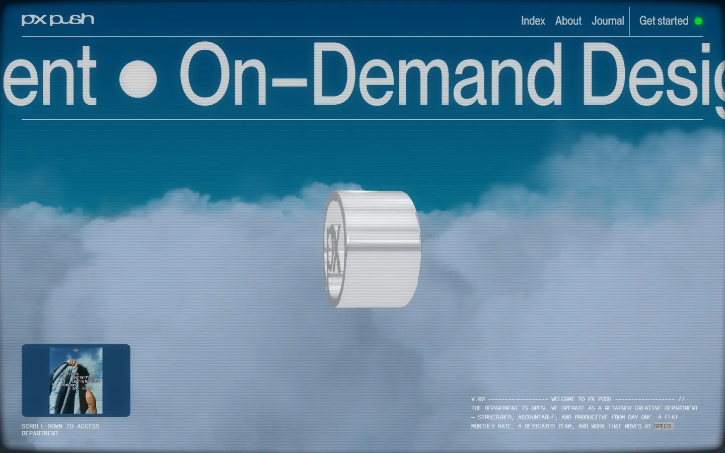 PX PUSH homepage