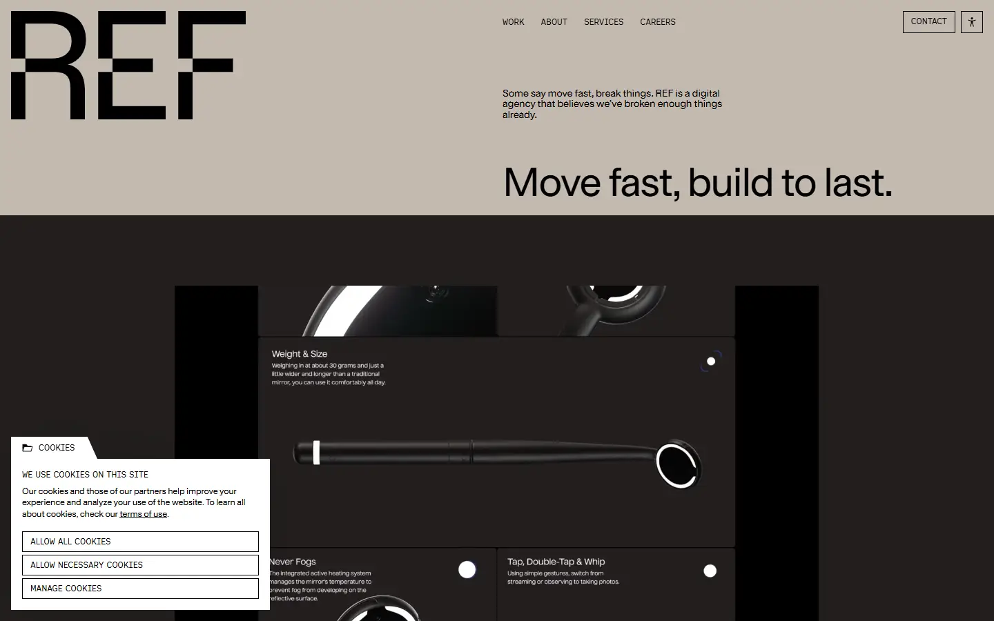 REF Digital homepage