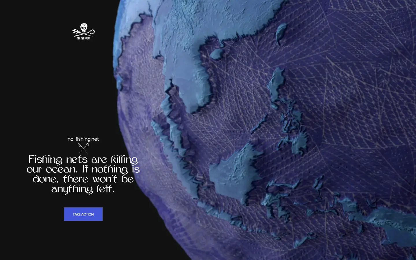 Sea Shepherd - No fishing net homepage