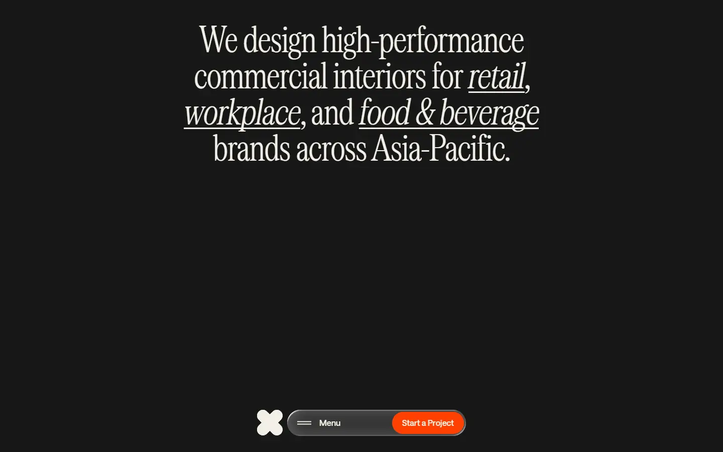 Studio X homepage