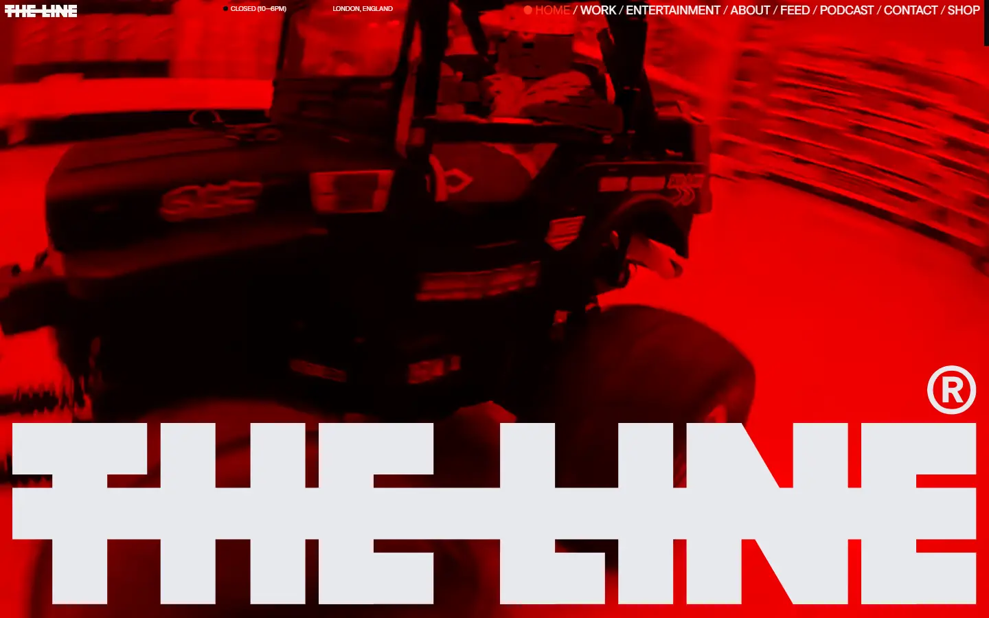 The Line Studio homepage