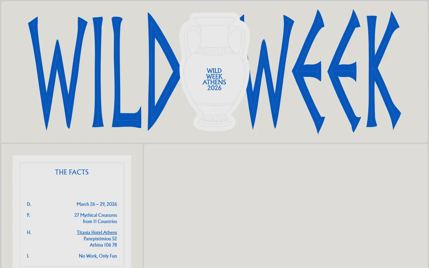 Wild Week - Athens homepage